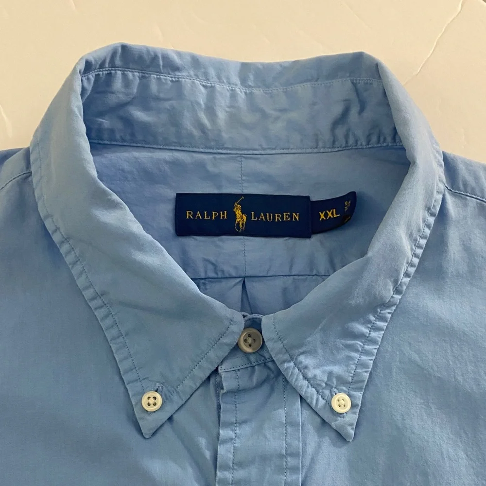 Polo by Ralph Lauren Men's Light Blue Button Down Shirt